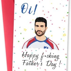 Funny Lasso Fathers Day Card for Dad, Humorous Roy Kent Father's Day Card Gift from Daughter Son, Gift Idea for Dad With Envelope