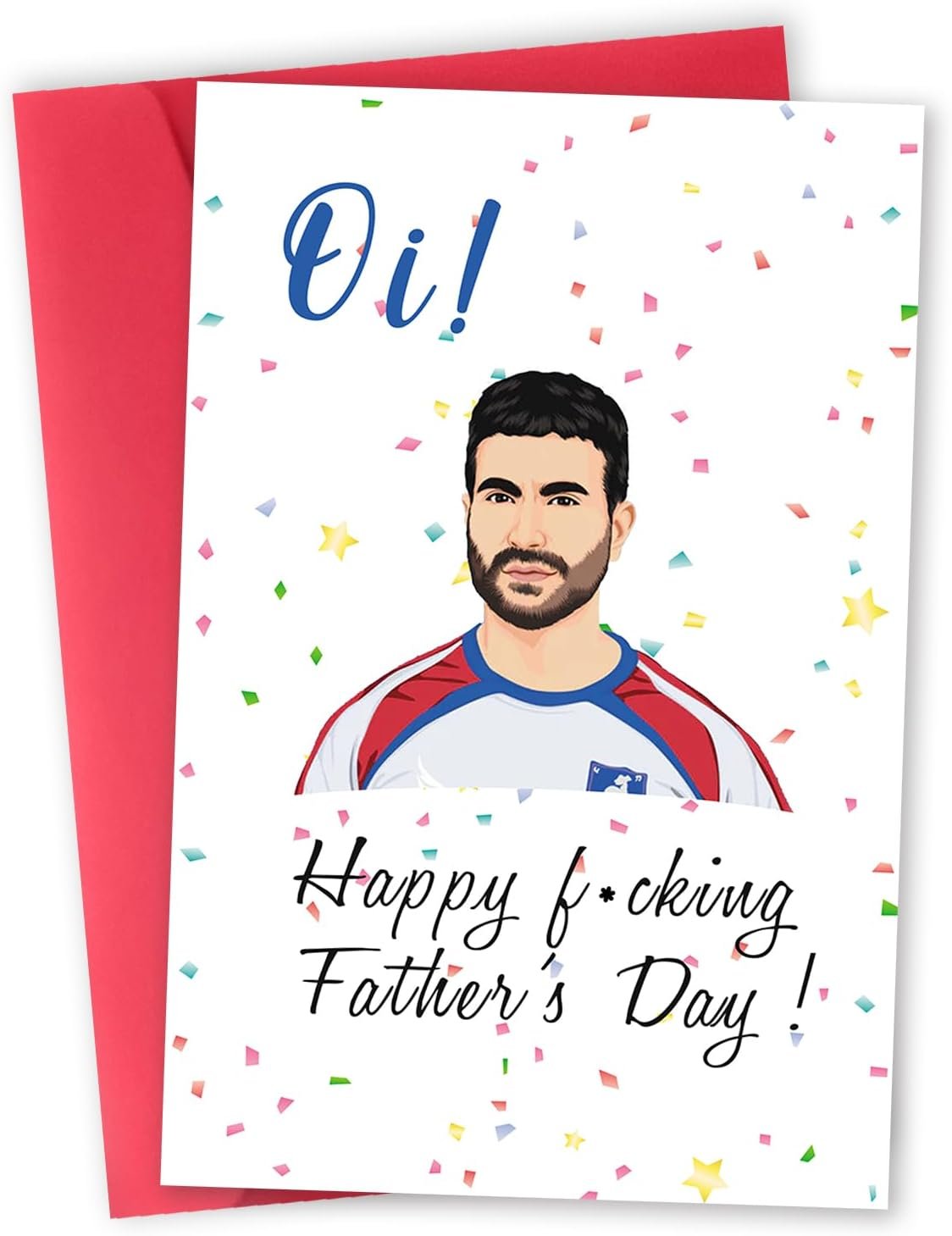 Funny Lasso Fathers Day Card for Dad, Humorous Roy Kent Father's Day Card Gift from Daughter Son, Gift Idea for Dad With Envelope