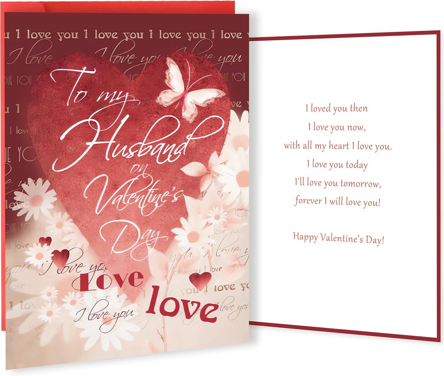 Sweet Valentine's Day Card for Husband Him, Romantic Husband Valentines Day Gifts from Wife, Men Valentines Day Gifts