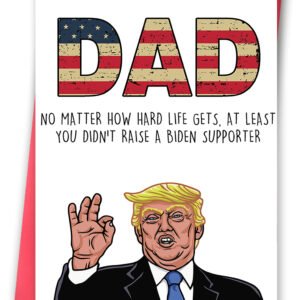 Funny Fathers Day Card for Dad, Humor Father's Day Card Gift from Wife Son Daughter, Birthday Greeting Card for Dad, Unique Daddy Cards