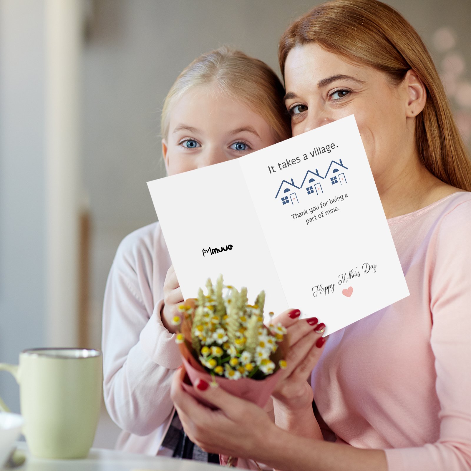 Happy Mother's Day Card for Friend, Cute Mother's Day Gift for Bestie, Funny Mother's Day Card for Her, It Takes A Village. Thank You For Being A Part Of Mine - Image 5