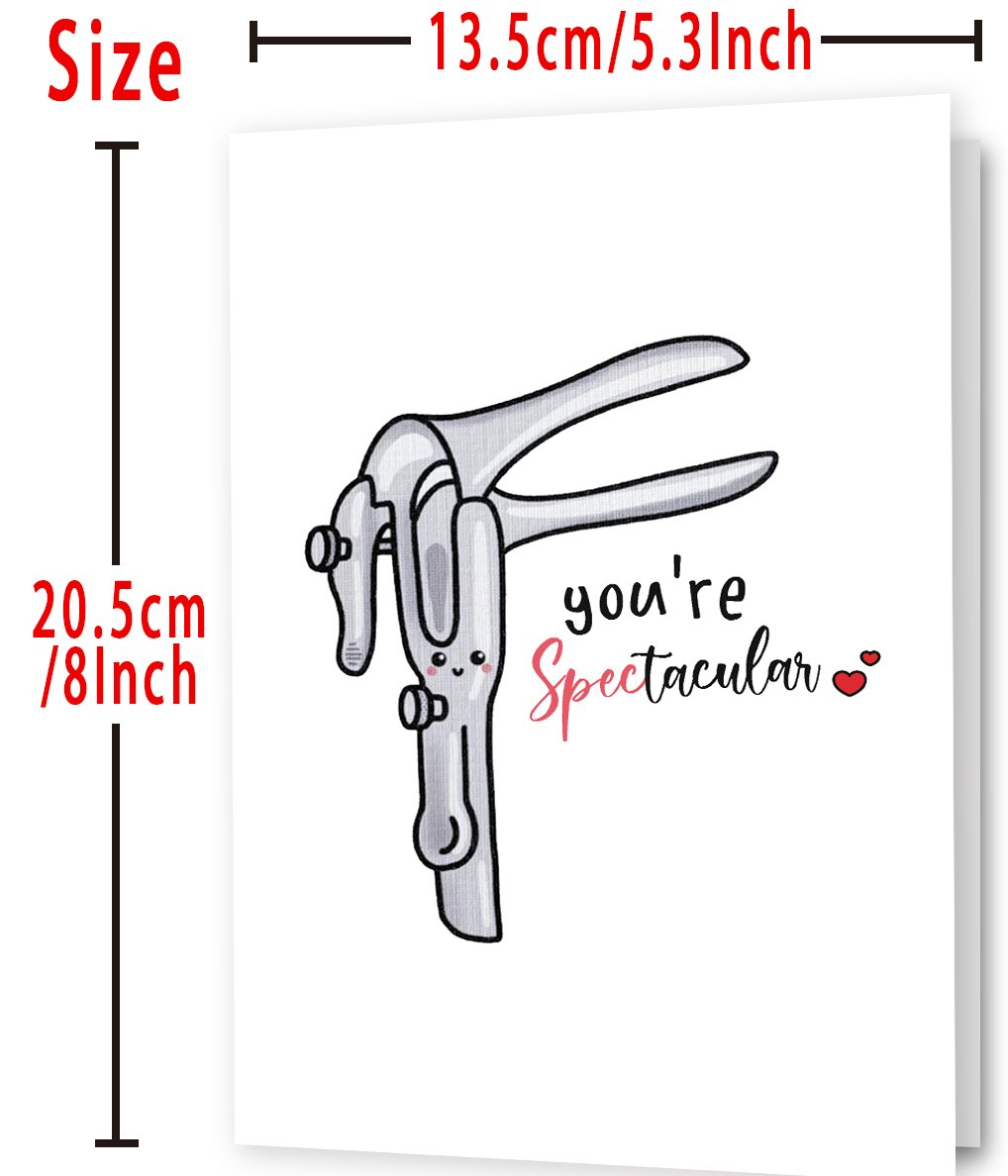 Funny You're Spectacular Card, Lovely Thank You Card for OB GYN Family Doctor Midwife, Unique Thank You Gifts for Doctor Nurse, Cute Medical Card - Image 2