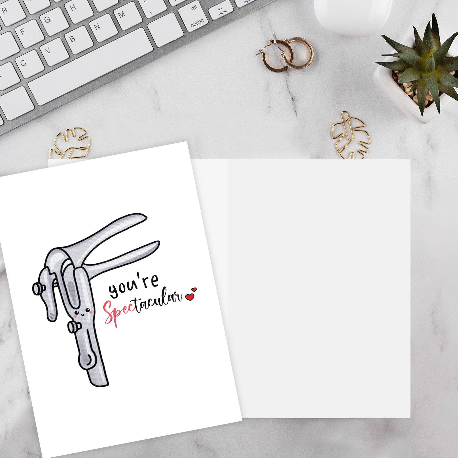 Funny You're Spectacular Card, Lovely Thank You Card for OB GYN Family Doctor Midwife, Unique Thank You Gifts for Doctor Nurse, Cute Medical Card - Image 3