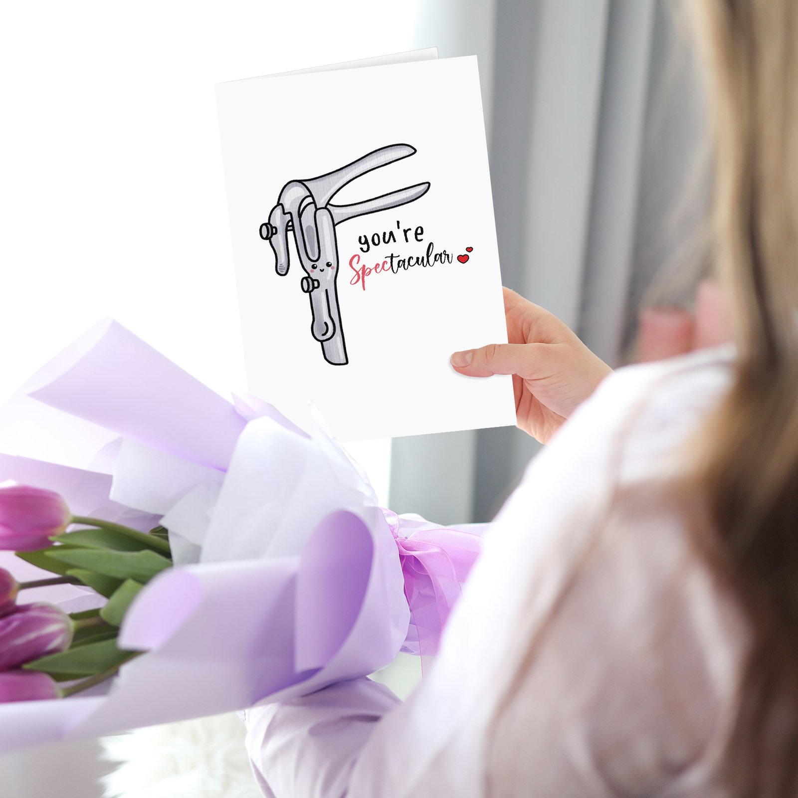 Funny You're Spectacular Card, Lovely Thank You Card for OB GYN Family Doctor Midwife, Unique Thank You Gifts for Doctor Nurse, Cute Medical Card - Image 5