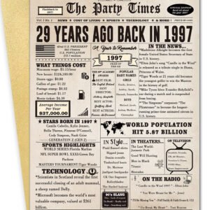 Happy 29th Birthday Card for Son Daughter, Vintage 29th Birthday Gifts for Women Men, Retro 29 Year Old Birthday Decorations for Her Him, Best Gifts for 29 Year Old Friend